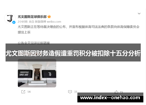 尤文图斯因财务造假遭重罚积分被扣除十五分分析 尤文图斯因财务造假遭重罚积分被扣除十五分分析
